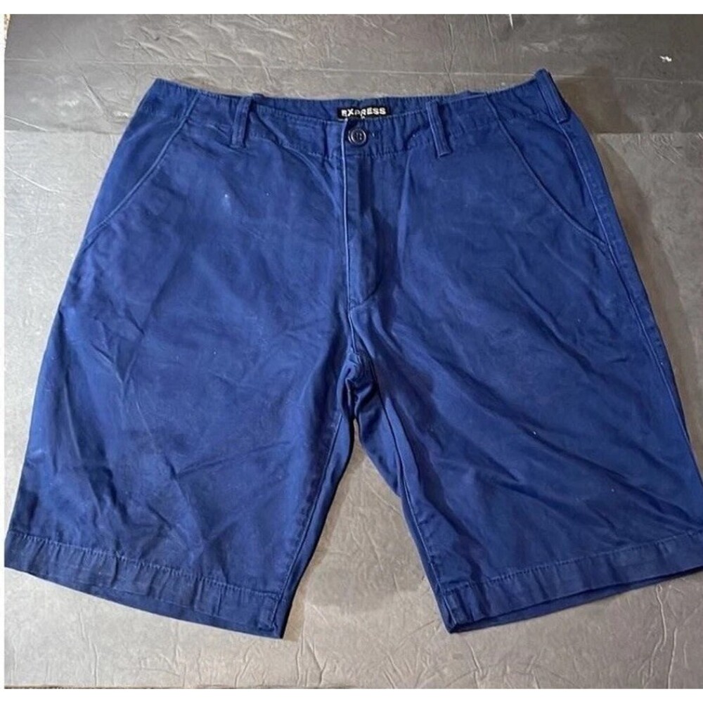 Express Dockers‎ Navy Blue Khaki Shorts Mens Size 30